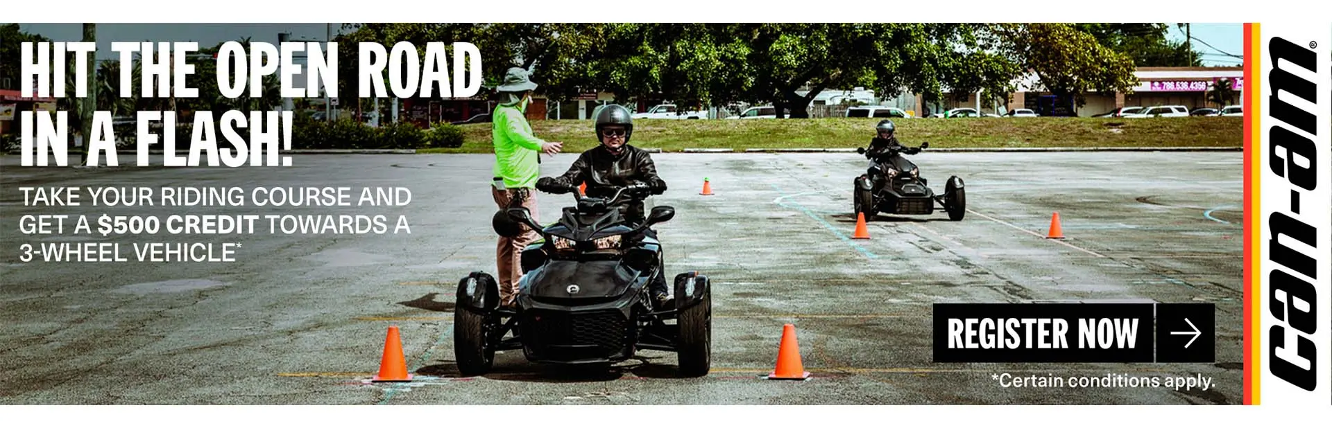 You are currently viewing Take your riding course and get a $500 credit towards a 3-wheel vehicle